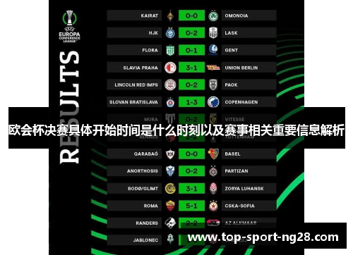 欧会杯决赛具体开始时间是什么时刻以及赛事相关重要信息解析 欧会杯决赛具体开始时间是什么时刻以及赛事相关重要信息解析